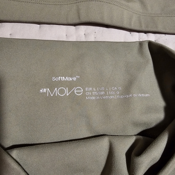 HnM Olive Green Women's High-Waisted Sport Set Sz L - Picture 5 of 6